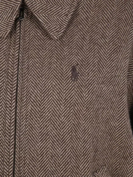 Geacă Polo Ralph Lauren cu model herringbone albastru