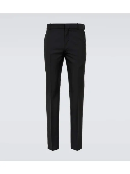 Vlněné kalhoty Mcqueen černé
