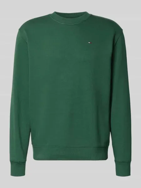 Bluza o kroju regular fit z mieszanki bawełny Tommy Jeans zielona