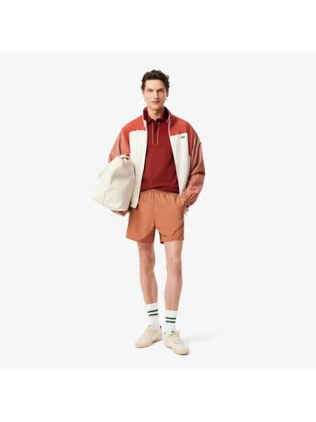 Lacoste Koszulka Polo Paris Stretch Piqué Regular Fit brązowa