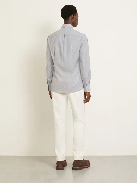 Brunello Cucinelli Koszula Slim Fit grau szara