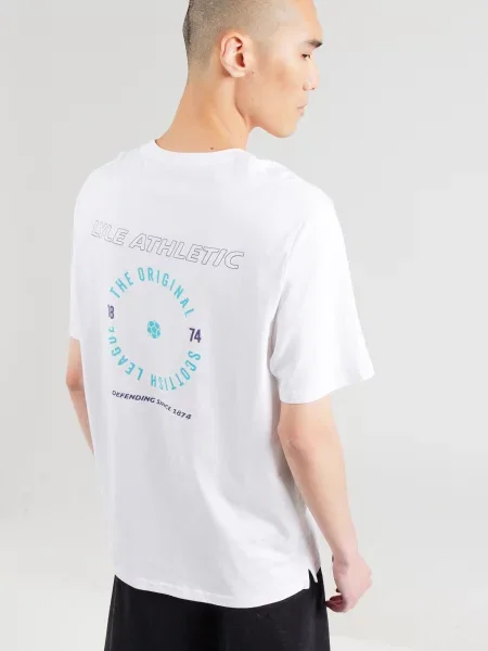 Lyle & Scott Majica Lyle Athletic svetlo modra / gorčica / jajčevec bela