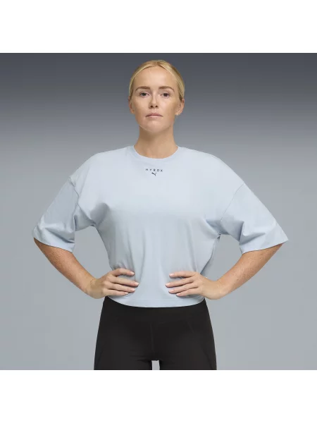 Skrócona koszulka oversize PUMA × HYROX Lifestyle Odzież XXS szary
