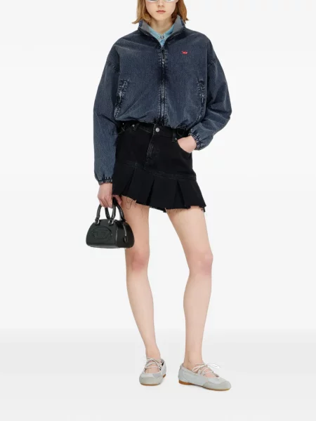 Fustă din denim Diesel negru