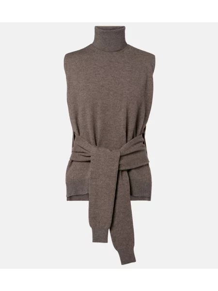 Sweter Róhe wełniany brązowy