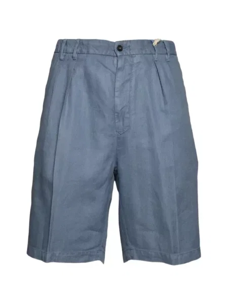 Pantaloni scurți L.b.m. 1911 cu model herringbone albastru