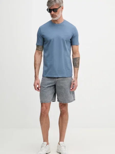 Armani Exchange tricou pentru bărbați din albastru
