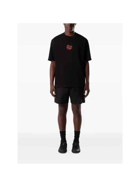 Koszulka Stone Island z dżerseju z kamieniami czarna