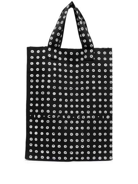 Geantă shopper 10 Corso Como cu buline cu imagine negru