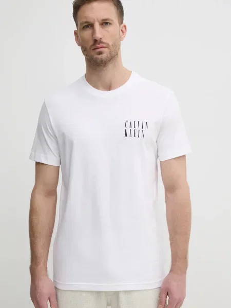 Tričko Calvin Klein Jeans s potiskem bílá