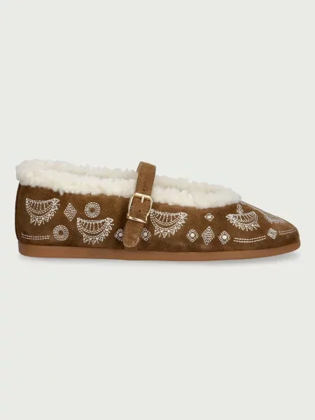 Posa balerinke semišaste St. Moritz Ballet Flats Bohemian rjava