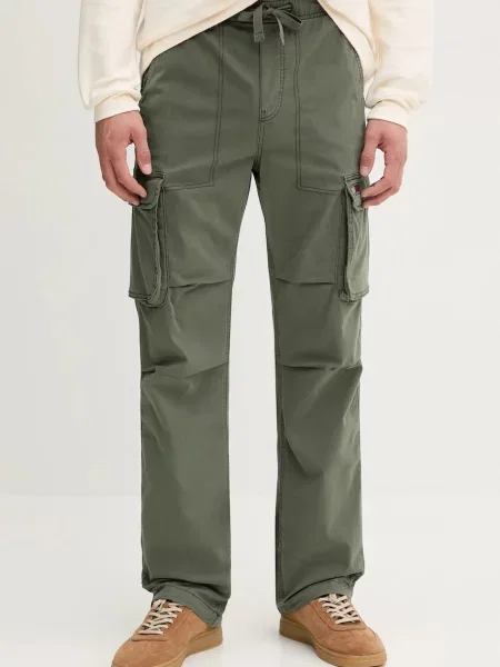 Kalhoty Tommy Jeans ve střihu cargo zelená