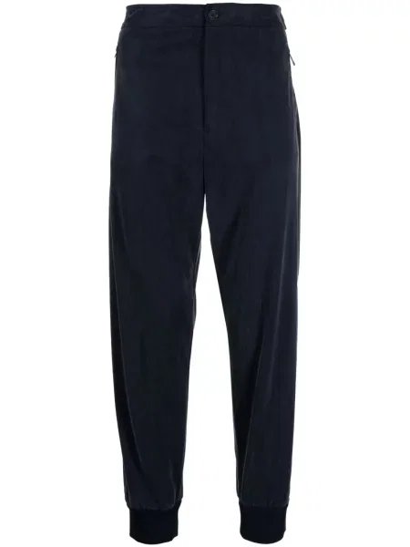 Pantaloni Giorgio Armani din jerseu albastru