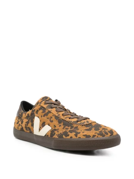 Sneakerși Veja cu imagine cu model leopard maro