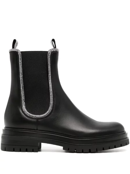 Cizme scurte Gianvito Rossi de cristal negru