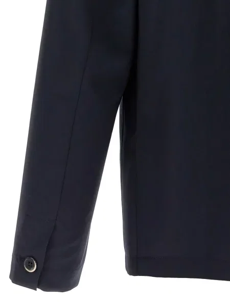 Вълнена риза Barena синьо