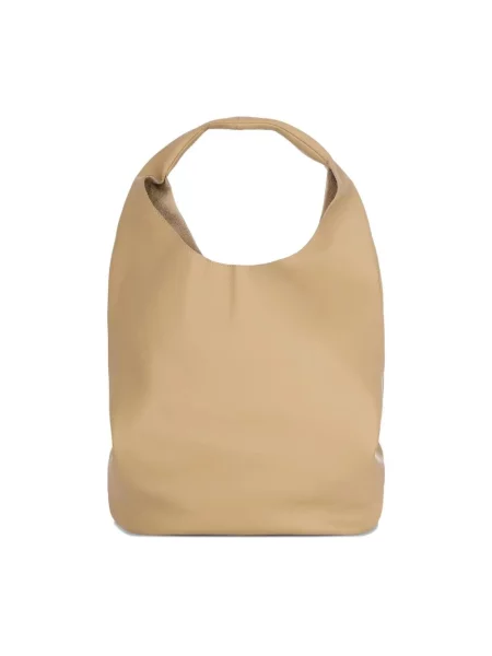 Shopperka A.p.c. skórzana beżowa