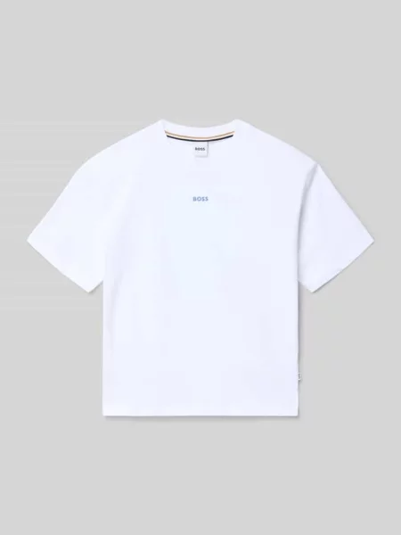 T-shirt o kroju regular fit z czystej bawełny Boss biała