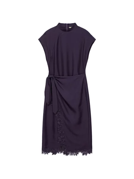 Rochie midi Shanghai Tang din dantelă violet