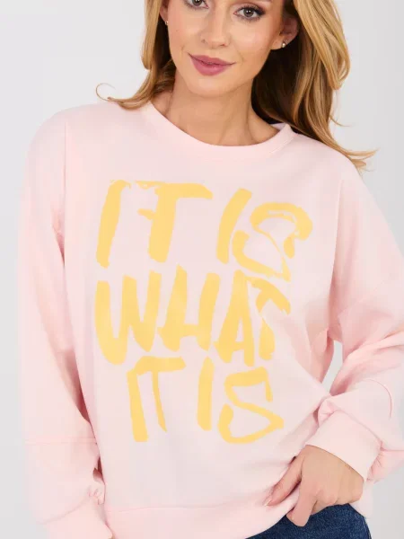 Pulover Rue Paris z napisom rumena