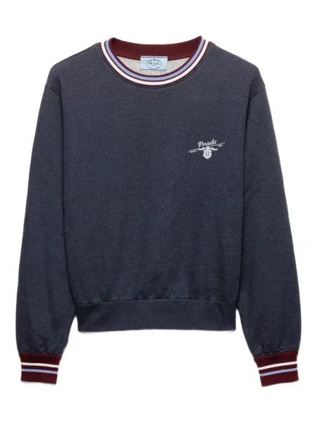 Hanorac Prada cu broderie albastru