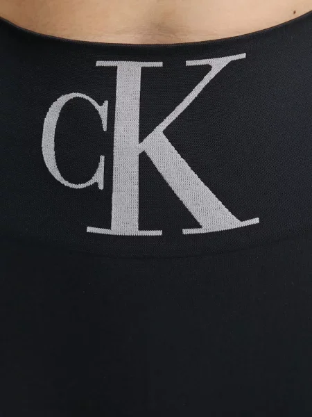 Legíny Calvin Klein Jeans s potiskem černá