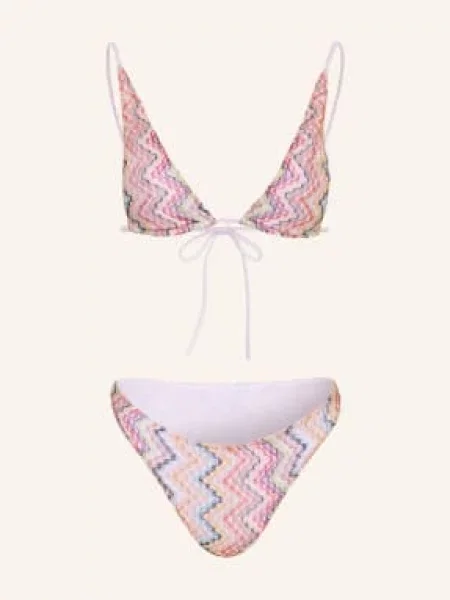 Missoni Trojúhelníkové Bikiny / žlutá / tyrkysová bílá