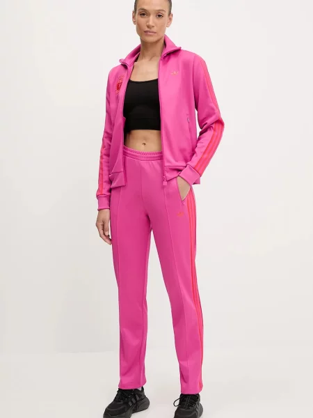 Spodnji del trenirke adidas Originals GRFX Trackpants roza