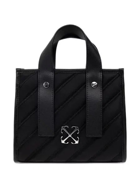 Matlasat geantă shopper Off-white alb