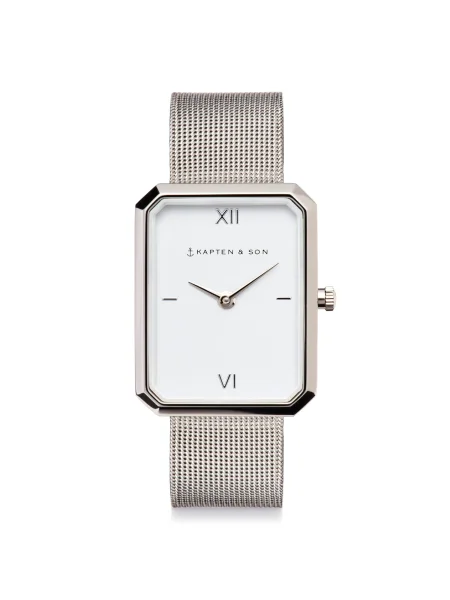 Kapten & Son Ceas analogic Grace Mesh' argintiu