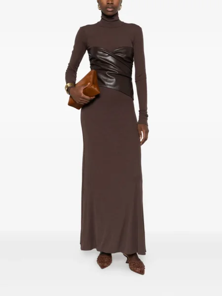 Rochie maxi Nanushka de costum maro