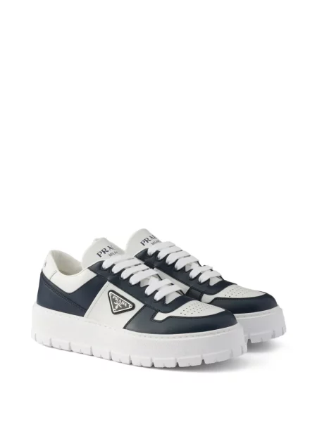 Sneakerși Prada din piele albastru