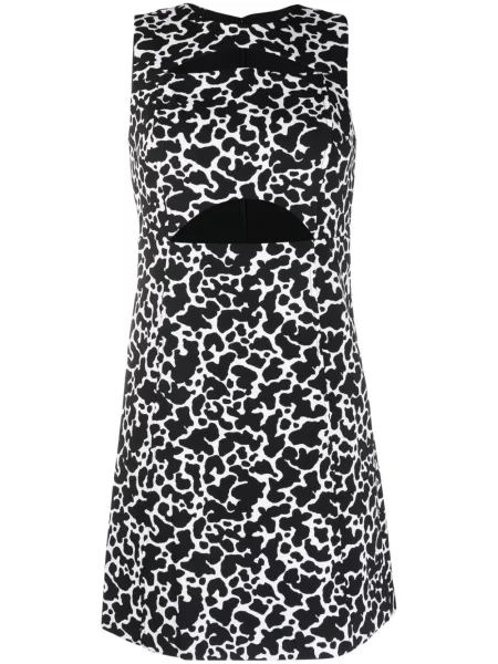 Sukienka bez rękawów Michael Michael Kors wełniana jednorzędowa garniturowa czarna