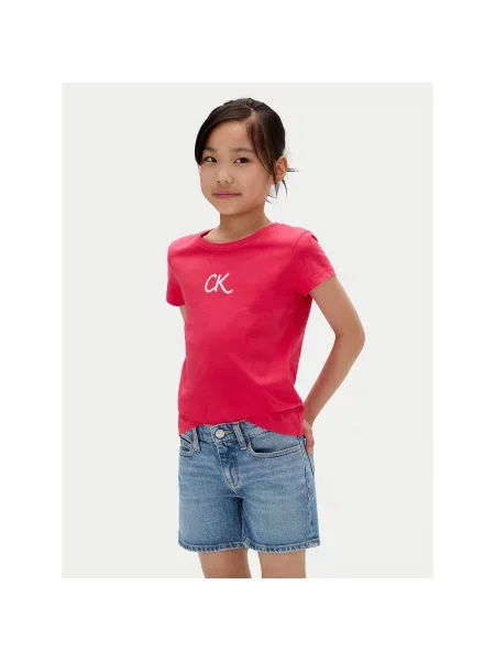 Calvin Klein Jeans Majica Glitter D roza