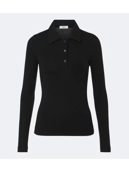 Tricou polo Agolde negru