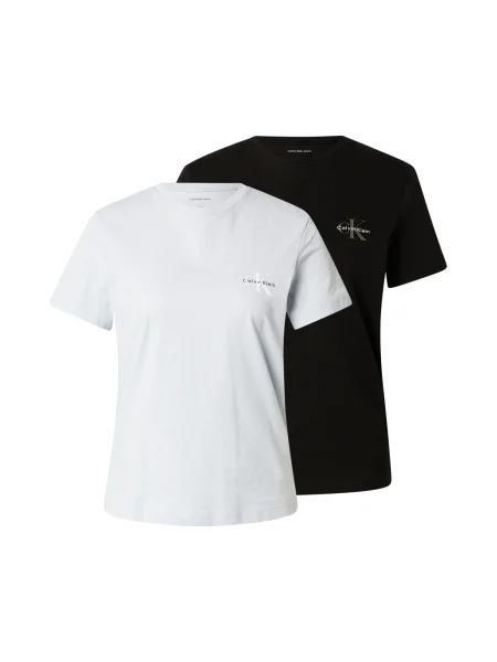 Calvin Klein Jeans Tricou albastru deschis negru