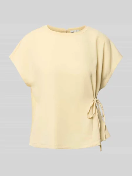 T-shirt z bocznym wiązaniem model Sifem' Opus żółta