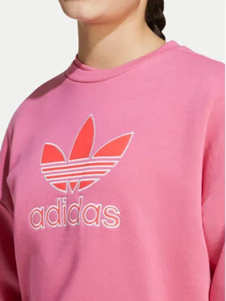 Adidas Pulóver Trefoil rózsaszín