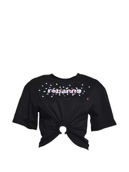 Tricou Rabanne cu paiete negru