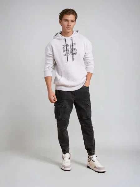 Джинси jogger cargo сірий