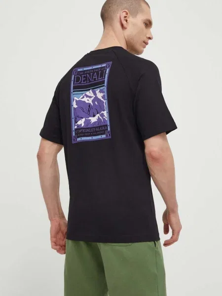 Тениска The North Face с принт черно