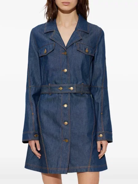 Cu centură rochie mini Moschino albastru