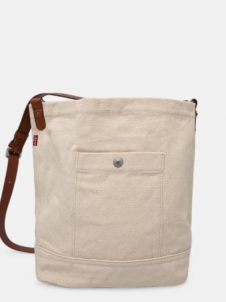 Дънкова чанта Levi's бежово