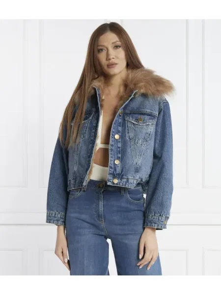 Pinko Căptușită geacă de blug albastru