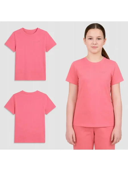 T-SHIRT DZIEWCZĘCA 4F SPORTOWY KOSZULKA różowa
