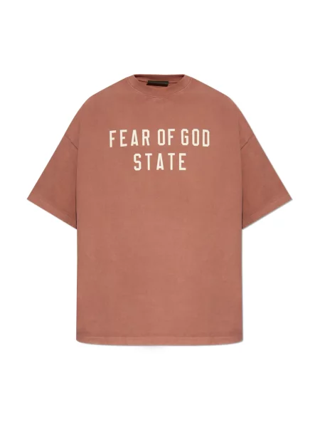 Koszulka Fear Of God z logo różowa
