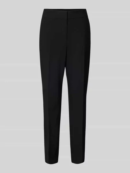 Spodnie wąskie o kroju regular fit z kantami S.oliver Black Label czarne