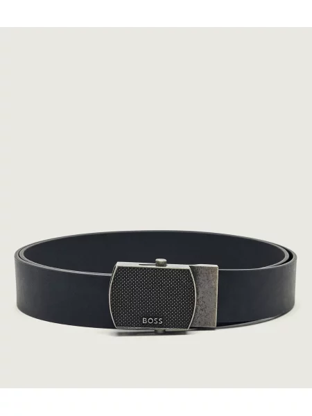BOSS BLACK Curea de piele negru