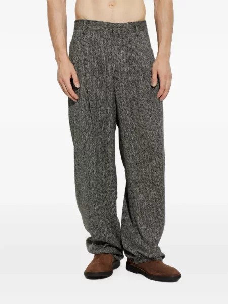 Pantaloni Dsquared2 cu model herringbone negru