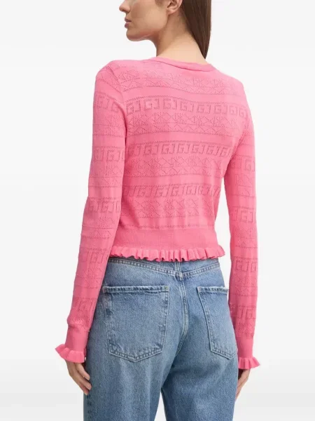 Cardigan Gaudi cu volane roz
